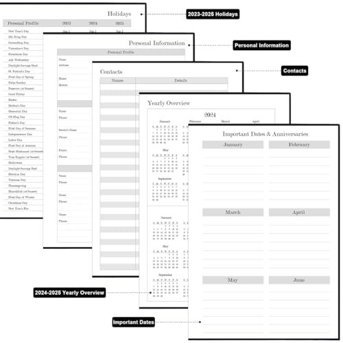 2024-2025 Appointment Book & Planner - Daily Hourly Planner from July Black - Bild 5 von 7