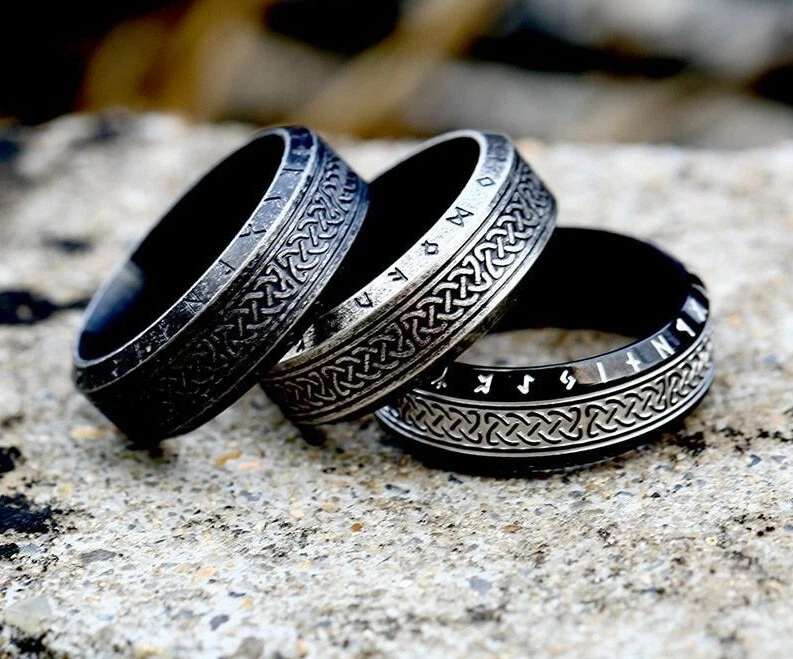Viking inspired hotsell wedding bands