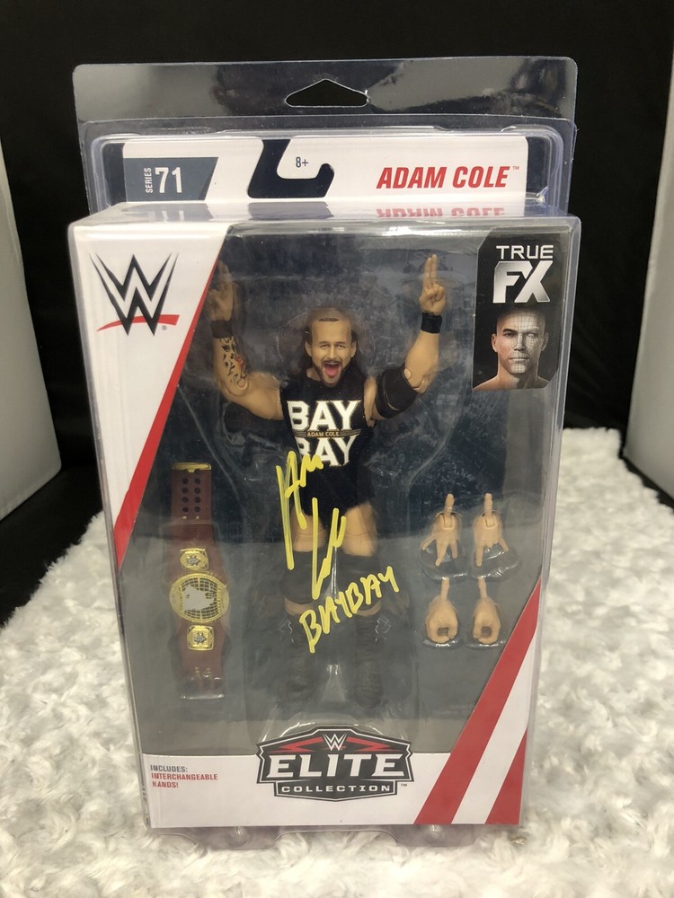WWE NXT AEW Mattel Elite Series 71 Adam Cole Bay Bay Signed Autograph JSA COA