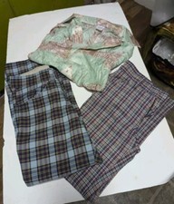 Kids Plaid Bell Bottom Flared 70s Pants And Groovy Polyester Shirt Lot