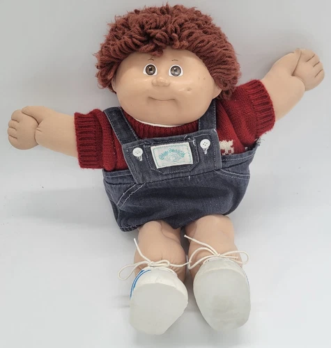 Vntg Cabbage Patch Kids 1978,1982 Doll Dimple Outfit Clothing Denim Overalls CPK