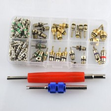 102 Pcs Assortment A/C AC Shrader Valve Core & Tool R134 R12 HVAC Valves Kit