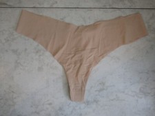 NWT Aerie Real Good Recycled Nylon Stretch Thong Tanga Beige Women's Size L