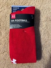 UA Under Armour Over the Calf OTC Adult Football Soccer Socks Red White Large