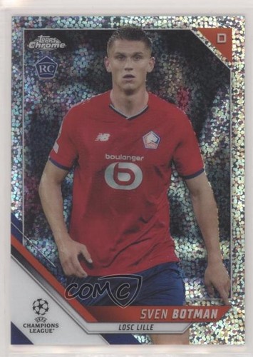 Carte Sven Botman – Topps Finest UCL 21/22 – Rookie Autographe 098/150 – LOSC Lille