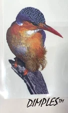 Rex Kingfisher Cross Stitch Pattern By Terrence Nolan For Dimples Designs
