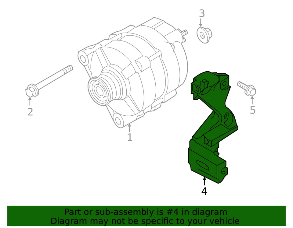 Soporte de montaje alternador genuino Nissan Versa 11710-ED50C Foto 3 de 3