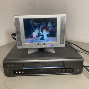 Panasonic Blue Line Omnivision PV-9450 4-Head Hi-Fi VCR No Remote Tested & Works