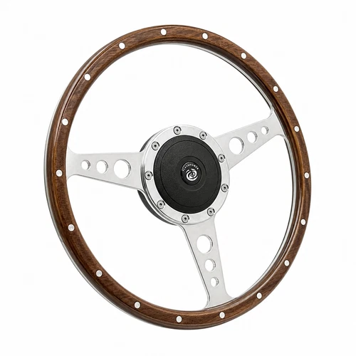 13'' Classic Riveted Laminated Wood Steering Wheel Restoration Mini MG Triumph