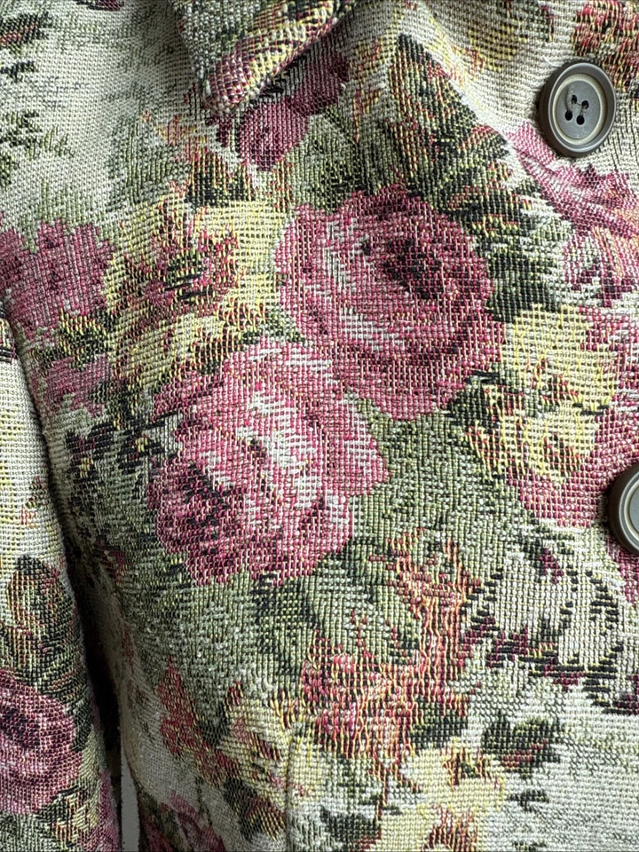 Abrigo Zara Jacquard Sencillo Pecho Hecho en España Talla Pequeña Foto 2 de 4