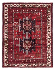 Traditional Vintage Hand-Knotted Oriental Carpet 5'5" x 6'10" Wool Area Rug