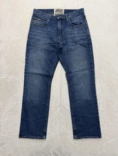 Ariat M4 Legacy Stretch Jeans Mens 34x32 Blue Low Rise Boot Cut Freeman Denim