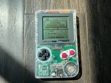 Nintendo Game Boy Pocket GBP Clear Shell & Glass Lens- Fully Transparent Famitsu