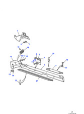 Land Rover Genuine Step Mat Rear Bumper Step Fits Discovery 1 BTR9434PMD