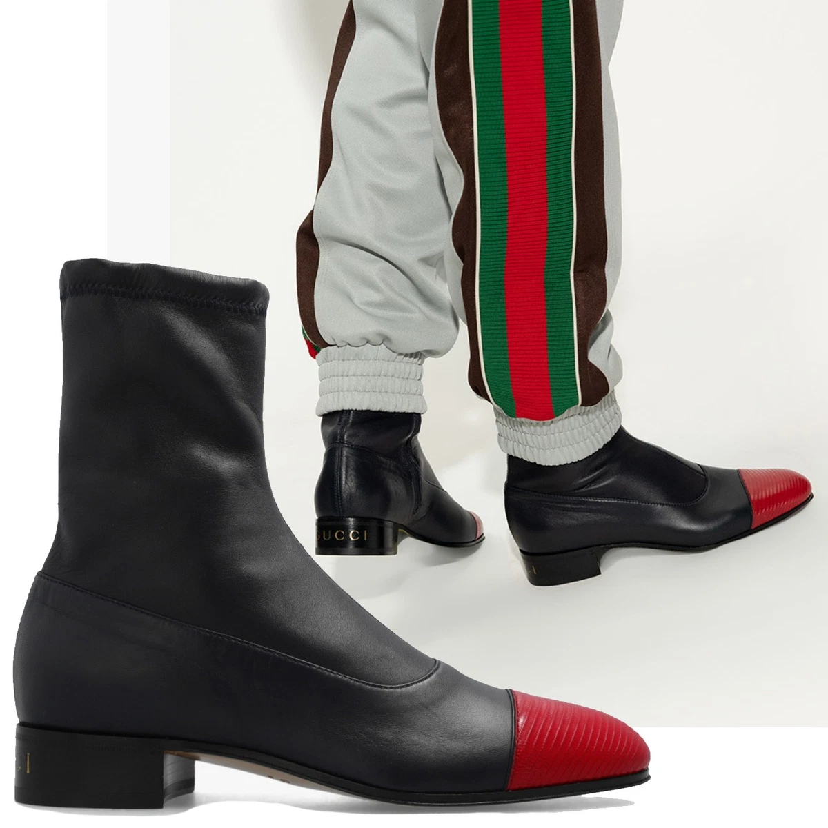Gucci Zip Leather Upper Boots for Men for sale | eBay
