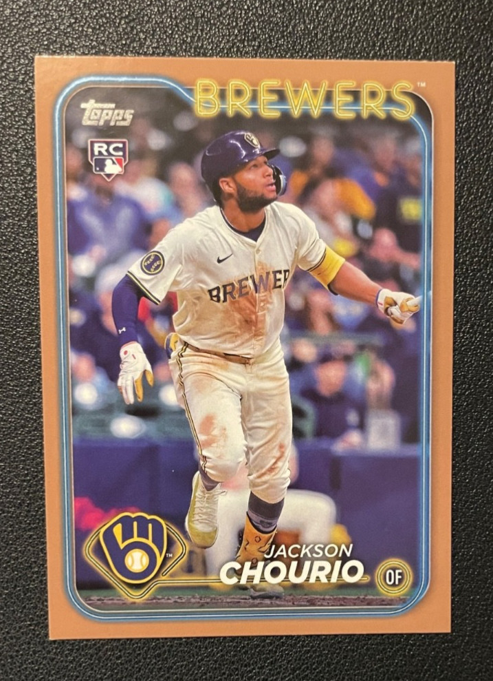 Jackson Chourio 2024 Topps Update #US240 Gold Rookie Card #0133/2024 Brewers