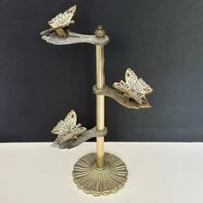 Vintage Allied Brass Butterfly Clip Paper Jewelry Photo Holder