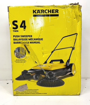 #ad Karcher S 4 Twin Walk Behind Outdoor Hand Push Sweeper 5.25 Gal. Capacity $144.99