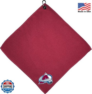Team Golf NHL Colorado Avalanche Microfiber Golf Towel 15x15 Waffle