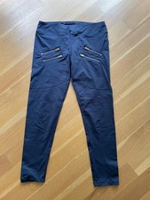 VARLEY Blue 7/8 Zipper Leggings Size Small