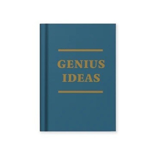 A7 Notebook Genius Ideas Pocket Size Fabric Hardback - Fun Lined Notepad