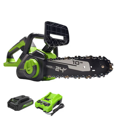 #ad Greenworks CS24B210 24 volt 10 in Battery 2 Ah Chainsaw Battery Charger Included $109.00