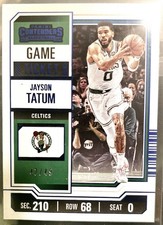 2023-24 /Out Of 49 Panini Contenders #77 Green And Blue GameTicket Jayson Tatum 