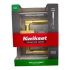 Kwikset Prava Hall & Closet Door Lever Satin Brass 97201-120 New