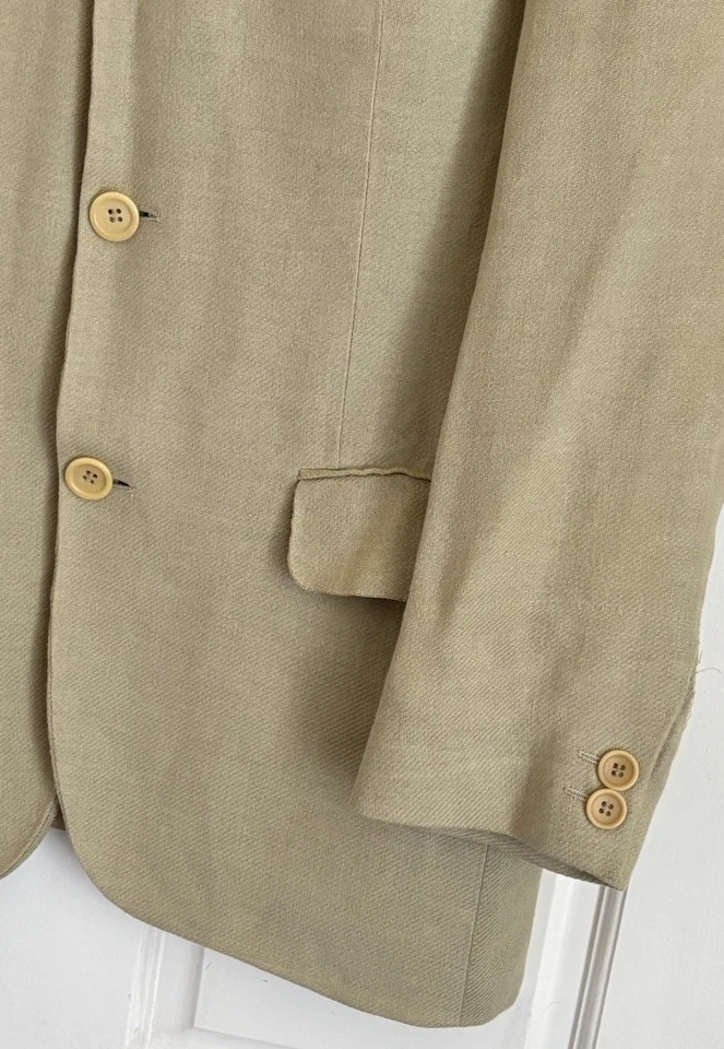 Blazer de lana de lino 42R vintage KENZO HOMME para hombre hecho en Francia beige claro años 90 Foto 4 de 4