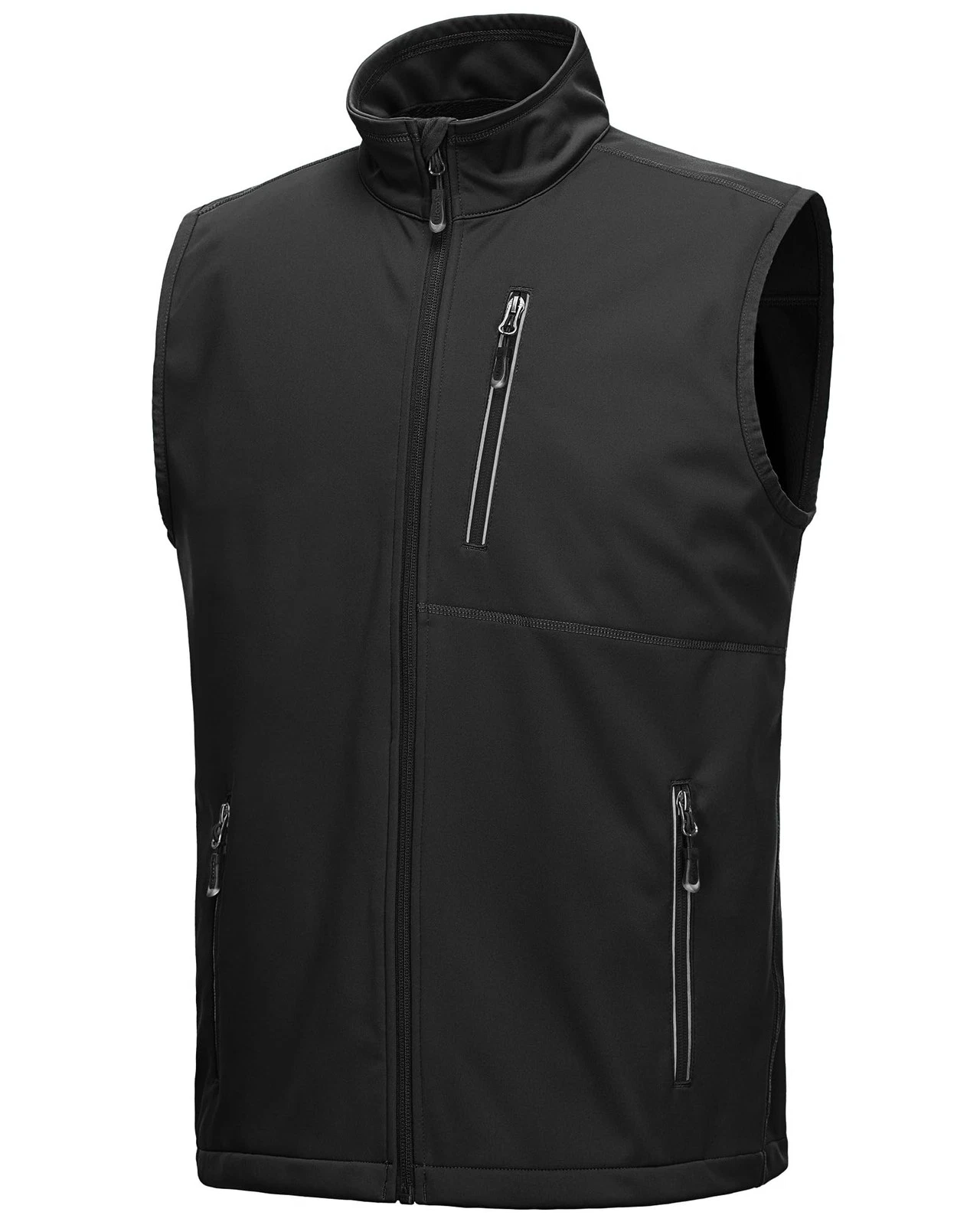 ,Men's Windproof Lightweight Golf Vest Outerwear with Pockets, Softshell Slee...