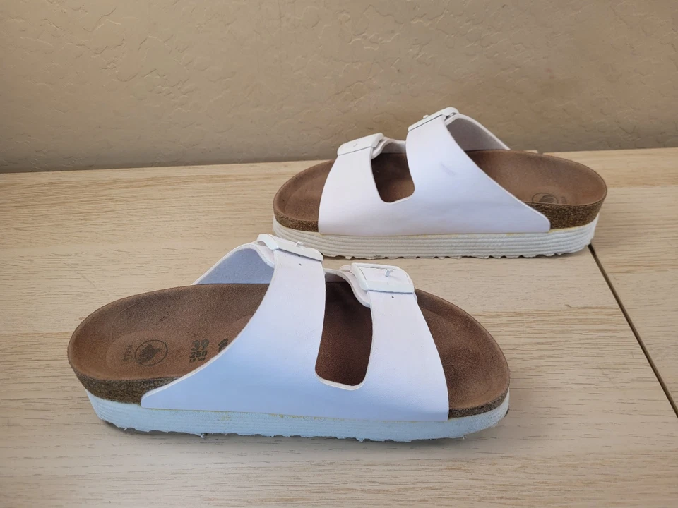 Sandalias Papillio de Birkenstock Arizona plataforma veganas Birko-Flor blancas talla 39/9 Foto 4 de 4