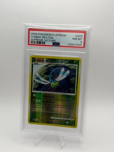 2009 POKEMON PLATINUM SUPREME VICTORS #SH9 YANMA-REVERSE FOIL PSA 8