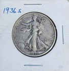 1936-s Liberty Walking Half Dollar Silver Coin Circulated