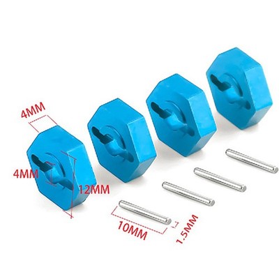 4x Metal Wheel Hub Ball Pivot Ball Cap for 1/16 E-Revo And Slash VXL Vehicles