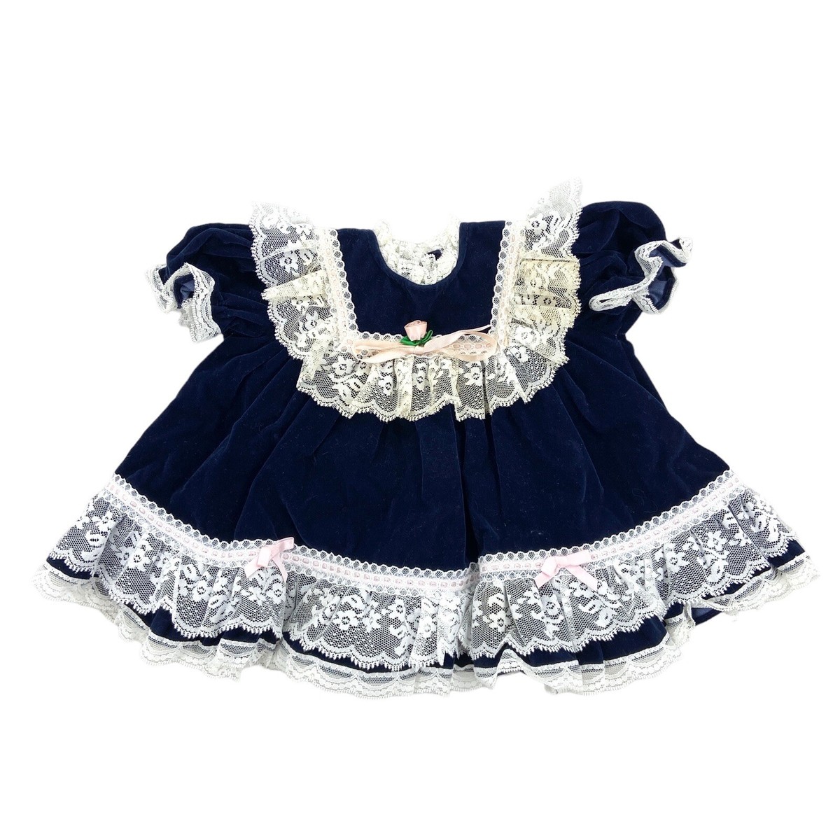 chinese dress ladies Milly Tahlia Velvet Lace Midi Dress - Navy/Black main image 1