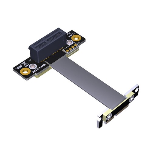 ADT-Link Dual Right Angle PCIe 3.0 x1 to x1 Extension Cable R11SL-TL 8G/bps - 第 2/10 張圖片