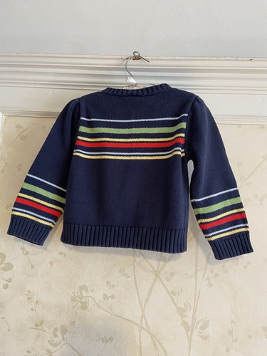 Gymboree Wish You Were Here Girls Sweater Cardigan 4 Navy - Picture 3 of 4