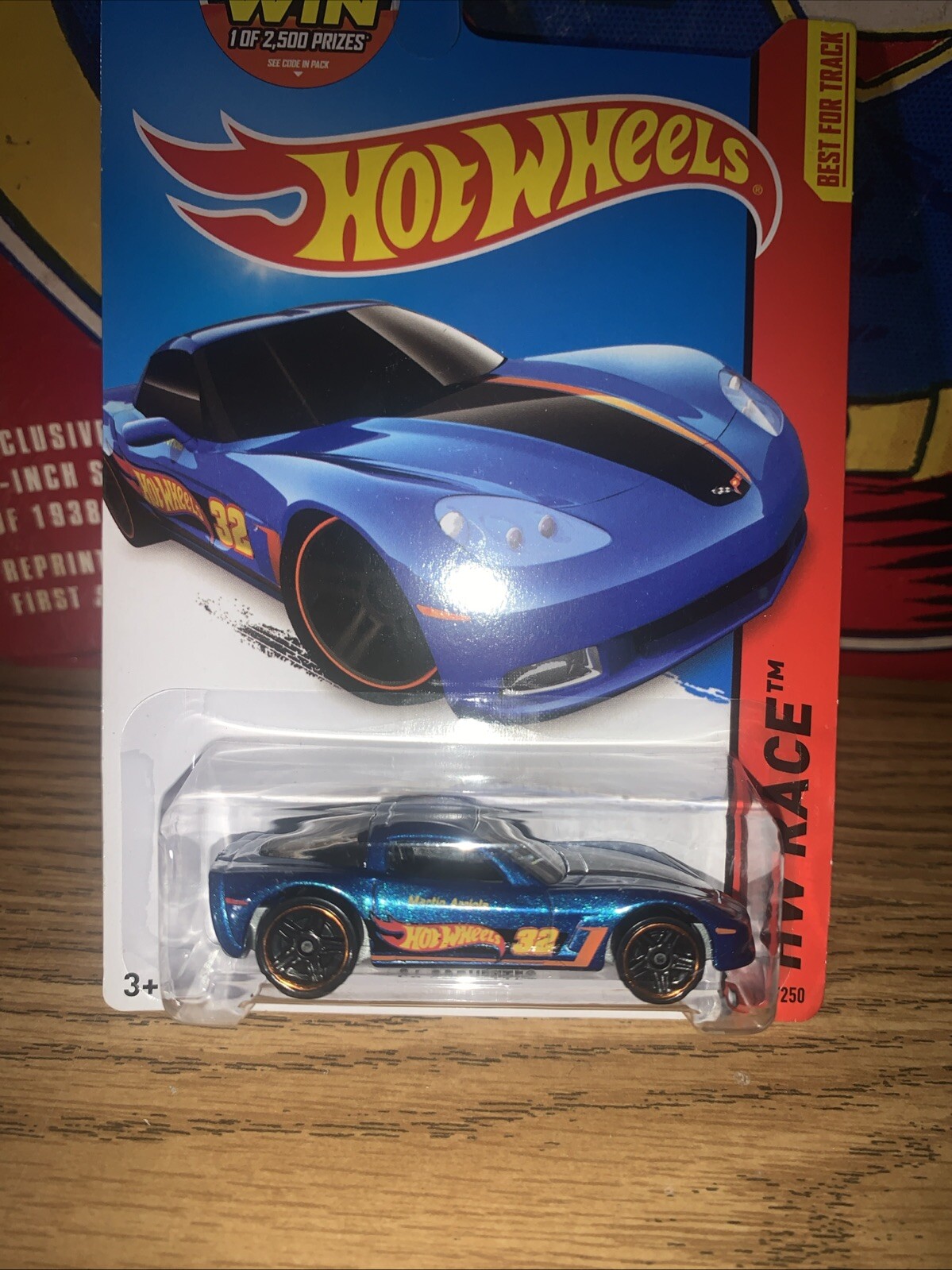 2015 Hot Wheels C6 Corvette Blue HW Race 131/250