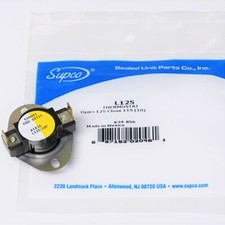 Supco L125-10 Heater Limit Thermostat Thermodisc Open On Rise