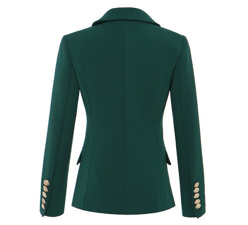 Blazer donna bottoni oro cappotto casual doppiopetto elegante formale ufficio giacca - Foto 24 di 48