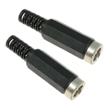 2x 2.5mm x 5.5mm Female Socket Jack DC Power Connector Adapter Plug