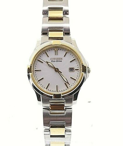 Ladies Citizen EW1964-58A Eco-Drive Two Tone White Dial Silhouette Watch  - 第 1/4 張圖片