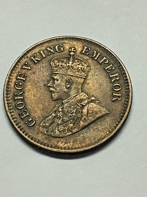 British India 1928 George V King Emperor 1/2 Pice #1817
