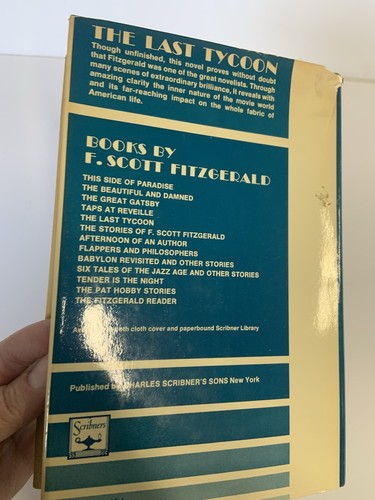RARE ~The Last Tycoon ~ F. Scott Fitzgerald (1969, Hb Dust Jacket - Picture 4 of 11