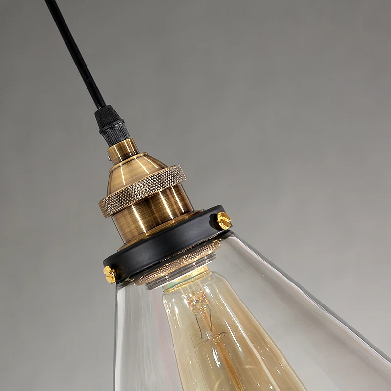 3X Kitchen Lamp Bar Ceiling Light Glass Pendant Lights Hotel Chandelier Lighting - Image 4 of 4