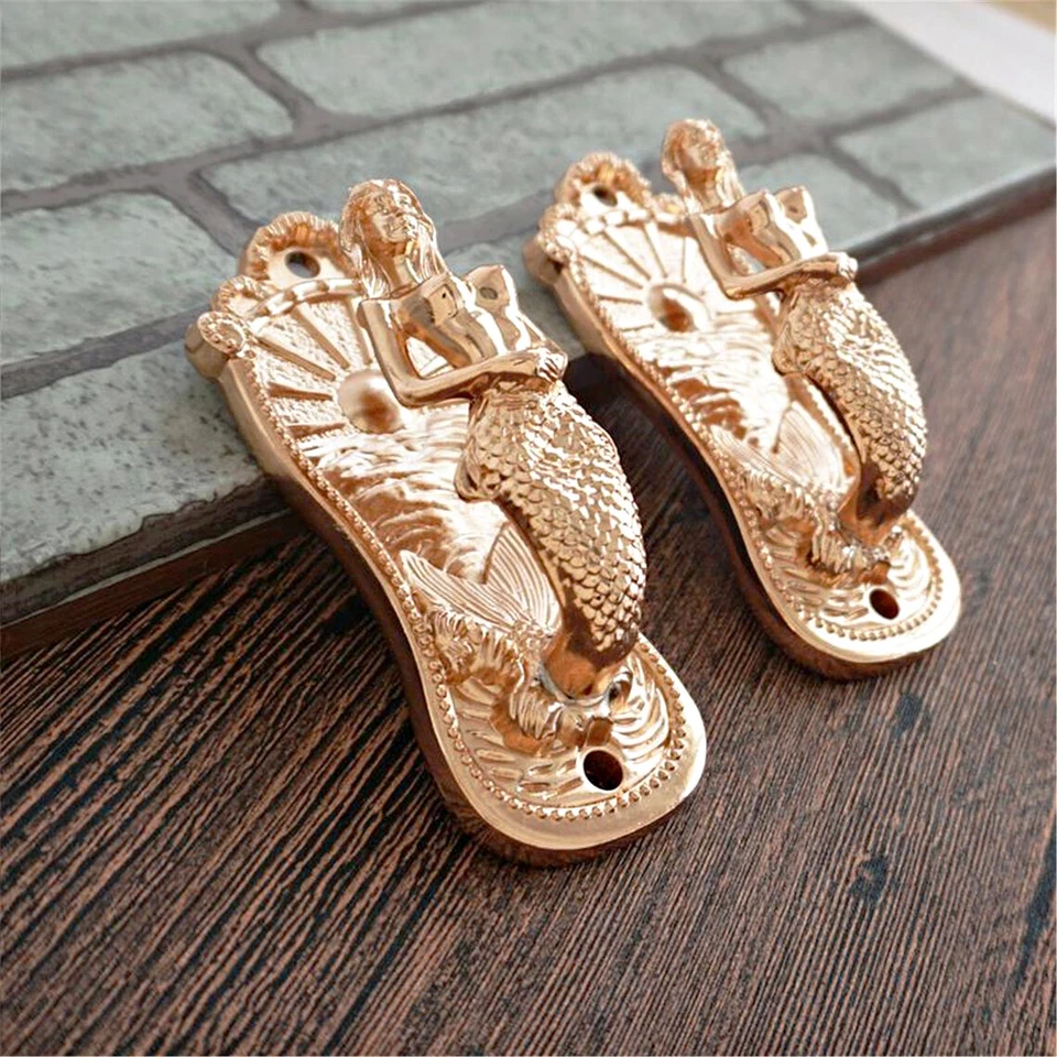 Vintage Bronze Mermaid Hooks Wall Hook Curtain Tie Backs Coat Hooks Coat Hangers - Image 2 of 4