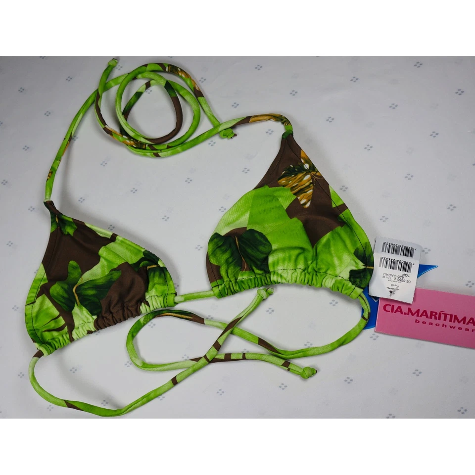 CIA Maritima бикини комплект треугольник верхнее кольцо деталь низ зеленый коричневый черный L - Изображение 4 из 4