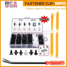 100 Pcs Fender Liner Fastener Rivet Push Clips Retainer 6 Size Universal for Car