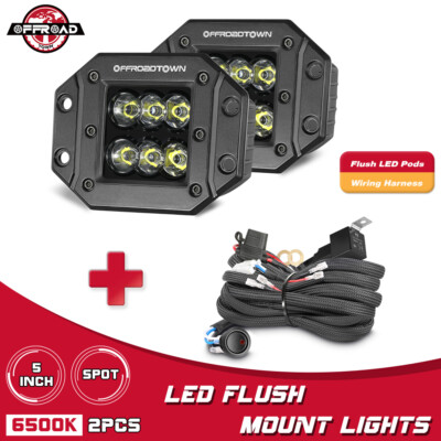 OFFROADTOWN-2X 120W LED Ditch Light Driving Pods For Ford Bronco 2021-23