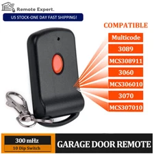 For Multi Code 3089 10 Dip Switch Garage Door Remote Control Transmitter 300MHz